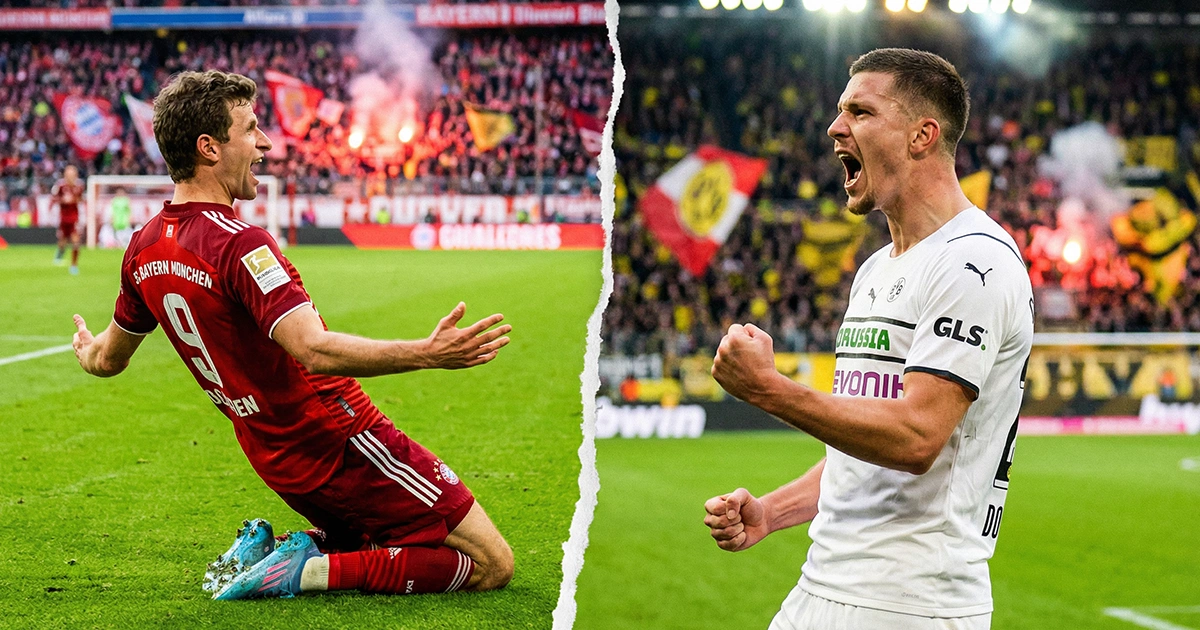 Beide Teams treffen BTTS Bundesliga – Torjubel beider Mannschaften im geteilten Bild