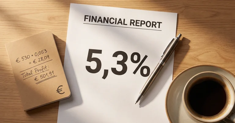 Wettsteuer Deutschland – Dokument mit Prozentangabe neben einem Stift auf dem Schreibtisch